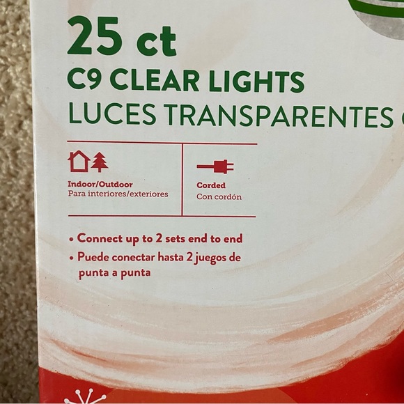 25ct Clear C9 Christmas Light Bulbs - Picture 2 of 4